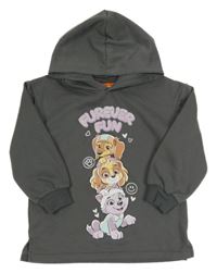 Tmavošedá mikina s Tlapkovou patrolou a kapucí Nickelodeon
