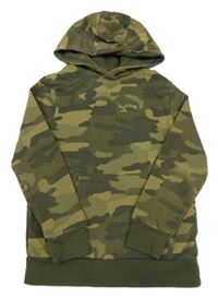 Khaki army mikina s kapsou a kapucí M&S