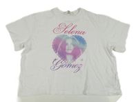 Bílé crop tričko se Selenou Gomez H&M