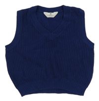 Tmavomodrá pletená vesta H&M