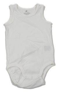 Bílé žebrované body H&M