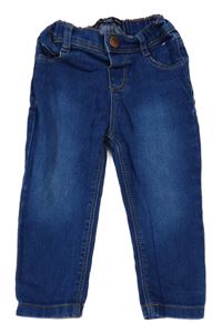 Tmavomodré teplákové skinny rifle Denim Co.