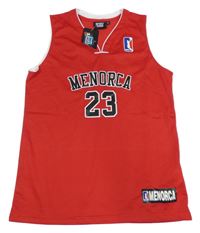 Nové - červený sportovní dres s nápisem 
