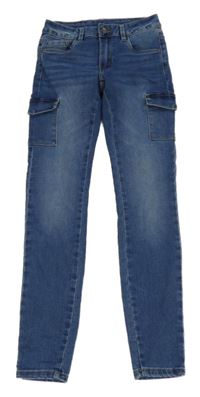 Modré skinny cargo rifle Page One Young
