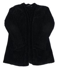 Černý žinylkový svetrový cardigan George