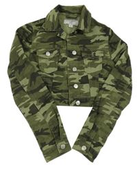 Khaki army crop riflová bunda New Look
