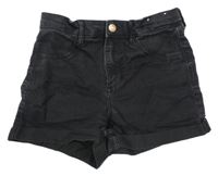 Černé teplákové riflové kraťasy H&M