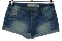 Dámské modré šisované riflové kraťasy Denim 