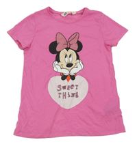 Růžové tričko s Minnií H&M