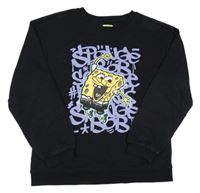 Černo-lila mikina se Spongebobem