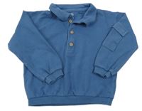 Modrá oversize mikina s kapsou F&F