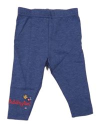 Tmavomodré melírované legíny s nápisem - Paddington miniclub