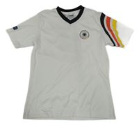 Bílo-černý fotbalový dres Deutscher Adidas