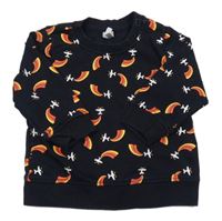 Černá mikina s duhami Orchestra