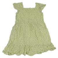 Světlezelené květované šaty H&M