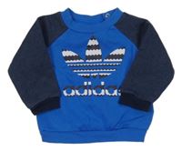 Světlemodro-tmavomodrá mikina s logem Adidas