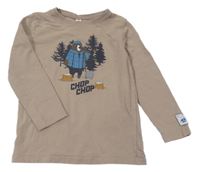 Hnědé mikinotriko s medvědem Topolino