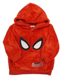 Červená plyšová mikina s kapucí - Spiderman H&M