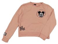 Světlerůžová mikina s Mickeym M&Co.