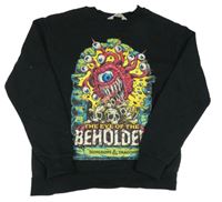 Černá mikina s příšerami H&M