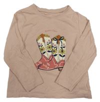 Světlerůžové triko s botami Primark