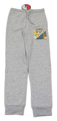 Nové - Šedé melírované tepláky s Pokémony Primark