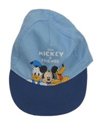 Světemodro-modrá kšiltovka s Mickeym a kamarády Primark 