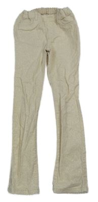 Smetanové třpytivé elastické manšestráky H&M