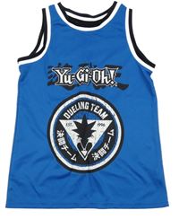 Modré sportovní tílko s potiskem - Yu-Gi-Oh! Primark