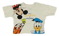 Smetanové tričko s Mickeym a přáteli Primark
