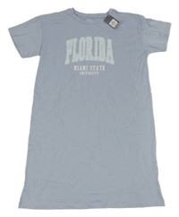 Nové - Modrošedá noční košile s nápisem Primark