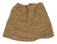 Hnědá manšestrová sukně H&M