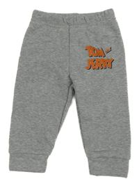 Šedé melírované tepláky Tom a Jerry 