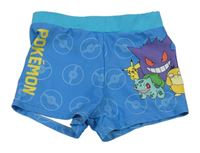 Modré nohavičkové plavky s Pokémony