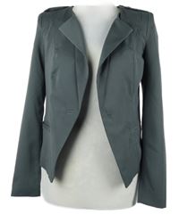 Dámské tmavošedé crop sako Vero Moda 