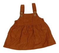 Rezavé manšestrové laclové šaty Primark