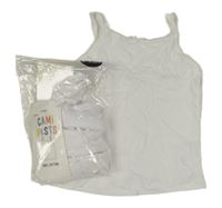 Nové - 5pack - Bílá košilka s krajkou George
