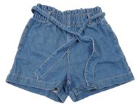 Modré riflové kraťasy s páskem H&M
