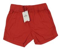 Nové - Červené plátěné kraťasy Primark