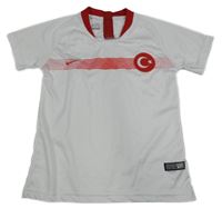 Bílo-červené funkční sportovní tričko Turkey Nike 
