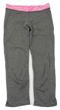 Tmavošedé melírované sportovní crop legíny H&M