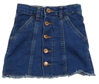 Tmavomodrá riflová propínací sukně Denim Co.