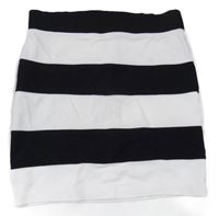 Bílo-černá pruhovaná pouzdrová sukně H&M