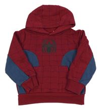 Červeno-modrá mikina se Spider-manem a kapucí Marvel