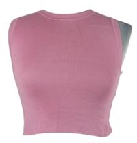 Dámský světlerůžový úpletový crop top Zara 