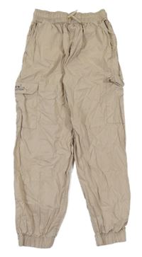 Béžové plátěné cargo cuff kalhoty Y.F.K.