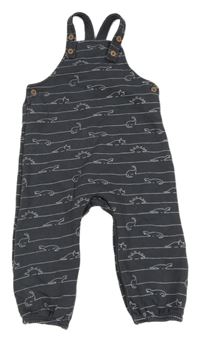 Šedé pruhované laclové tepláky s diny M&S