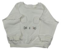 Bílá mikina s čumákem a volánky Matalan