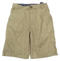 Béžové plátěné chino kraťasy H&M