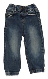 Modré elastické rifle Denim Co.